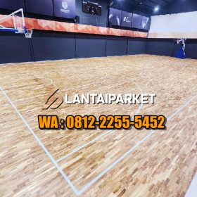 Finishing lantai kayu olahraga