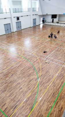 Portofolio Proyek Lantai Parket & Lantai Kayu 15 Lantai Lapangan Basket Kayu Surabaya Proyek Prestisius di Singapore Intercultural School