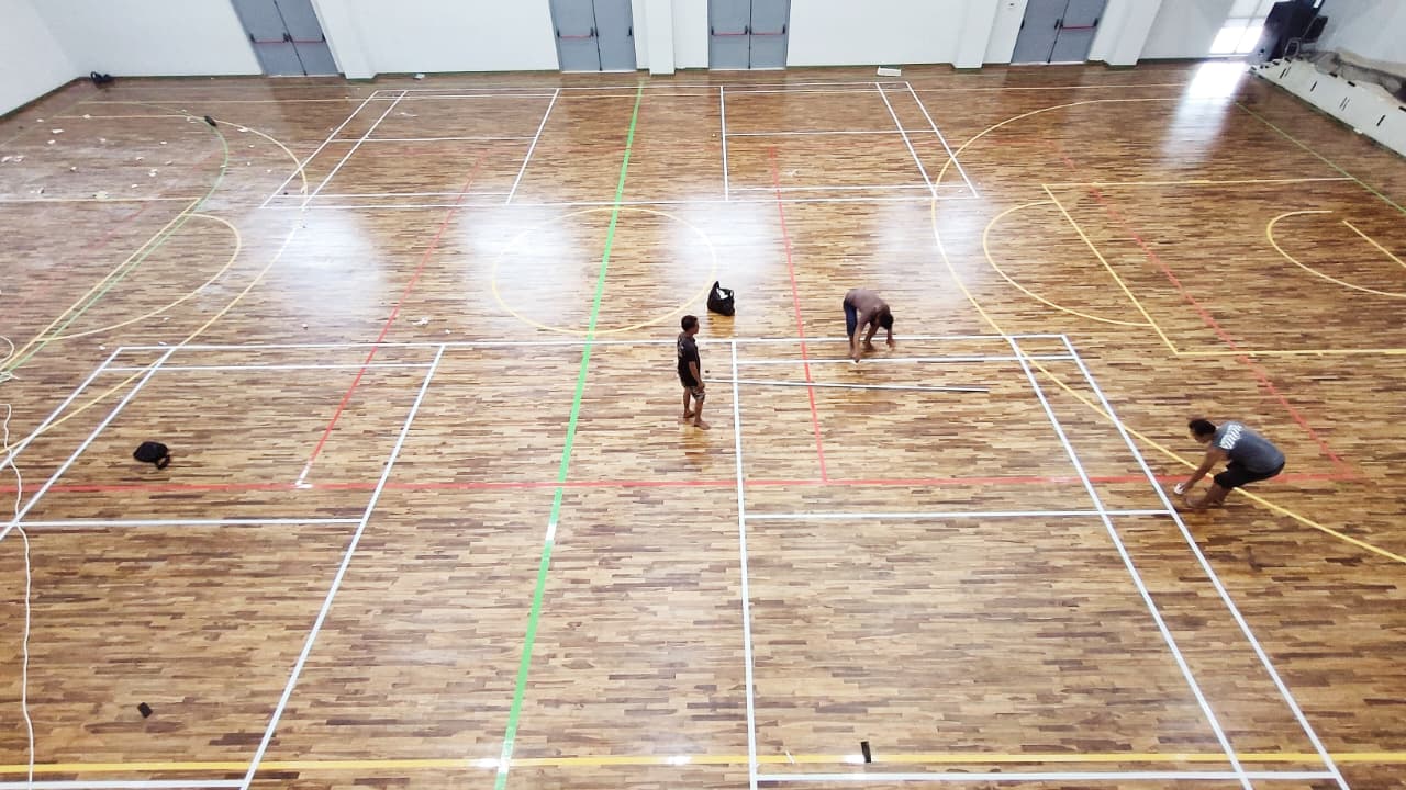 Lantai Kayu Lapangan Basket Lantai Kayu Lapangan Basket