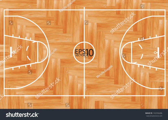 Wooden Parquet Floor Basketball Court Vector Stock Vector 102336406 ...