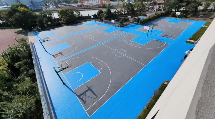 Lantai lapangan basket outdoor lantaiparket.id