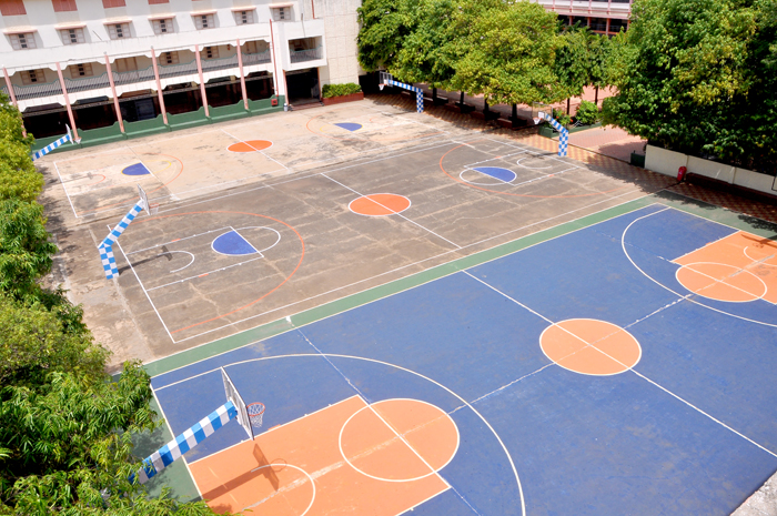 Lantai basket sekolah
