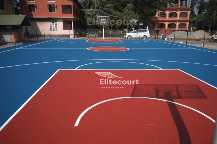 Basketball Court Flooring | Outdoor Basketball Court - Elitecourt Pilihan lantai lapangan basket
