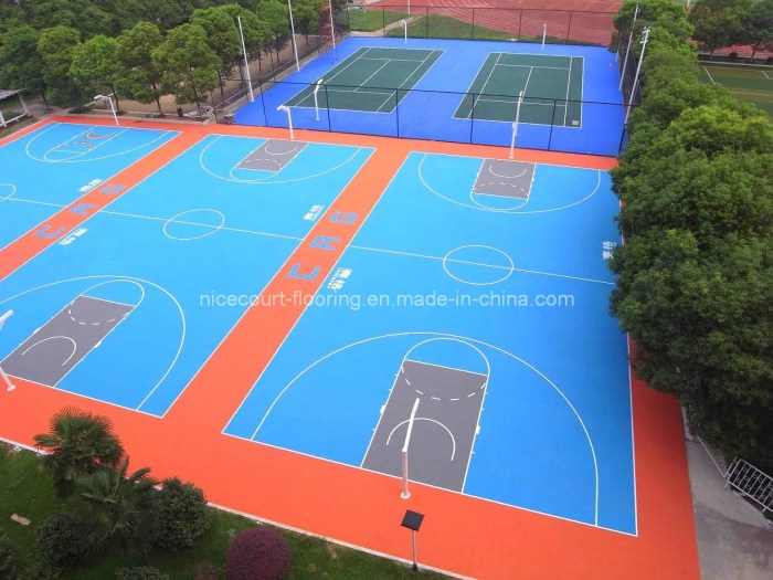 Lantai lapangan basket outdoor lantaiparket.id