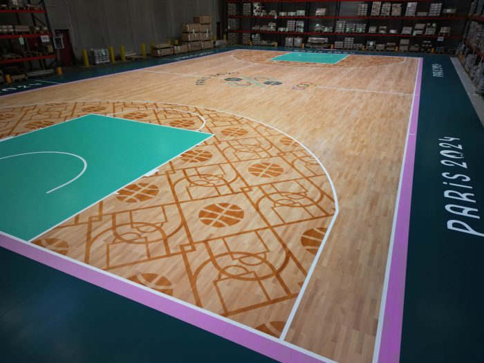 Parquet floor in the basketball hall Stock Photo | Adobe Stock Parquet floor in the basketball hall Stock Photo | Adobe Stock
