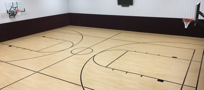 Indoor Basketball Court: Types Of Floor Material | Precision Flooring ... Jasa pasang lantai lapangan basket