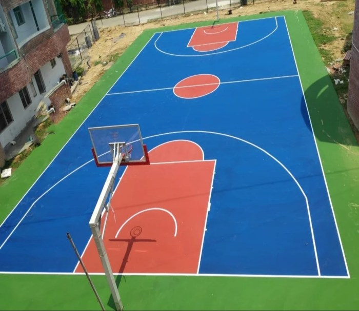 Lantai lapangan basket outdoor lantaiparket.id