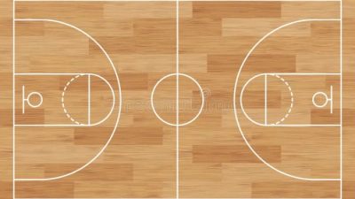 Lantai parket lapangan basket