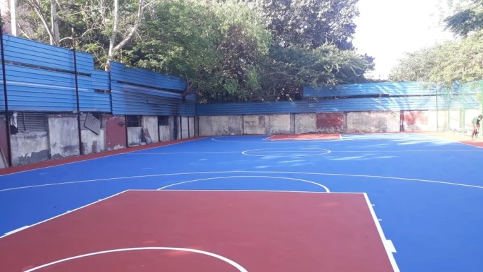 Lantai lapangan basket outdoor lantaiparket.id