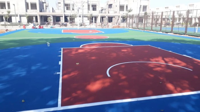 Acrylic Synthetic Outdoor Basketball Court Flooring f, 2 mm at Rs 65/sq ... Lantai lapangan basket outdoor lantaiparket.id