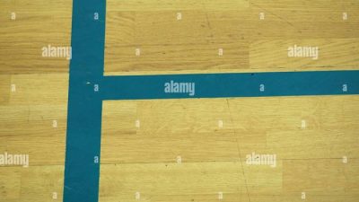 Wood Floor Parquet Hardwood Maple Basketball Court Floor Viewed Stock ...