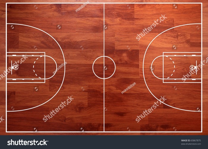 Basketball Court Floor Plan On Parquet 스톡 일러스트 65867875 | Shutterstock