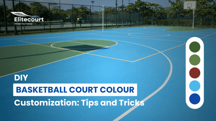 Rekomendasi warna garis lapangan basket pada parket