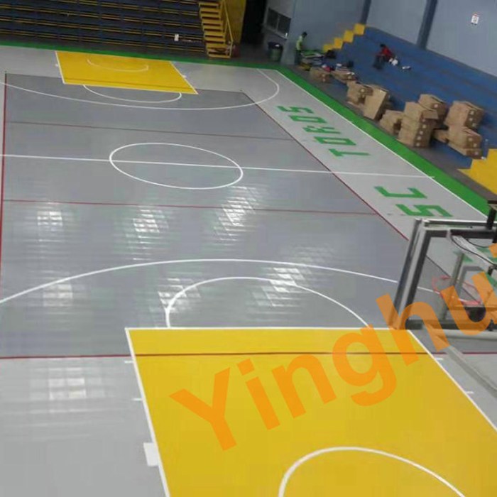 Indoor Basketball Court Lapangan basket indoor finish urethane