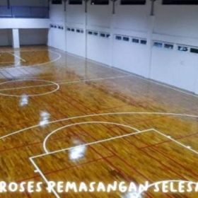 Project Pemasangan Parket Jati di Lapangan Basket Internasional ...