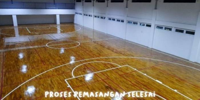 Project Pemasangan Parket Jati di Lapangan Basket Internasional ...