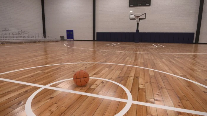 3d Render Of Hardwood Basketball Court Flooring Background, Basketball ... Lantai kayu lapangan basket