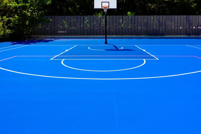 Lantai lapangan basket outdoor