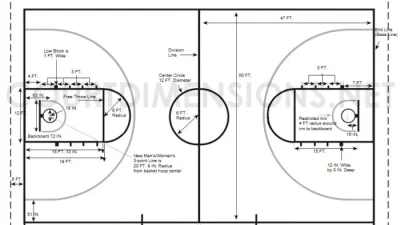 Isometric View Basketball Courtflat Design Illustration Stock ...