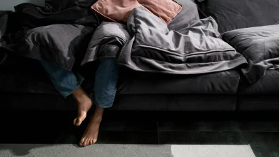 Bare Feet On Floor Comfortable Home