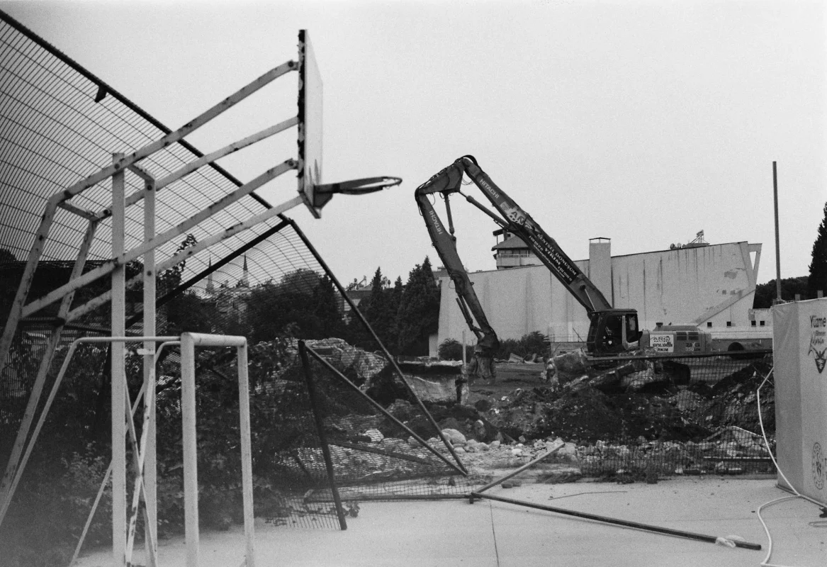 Basketball Court Construction Site