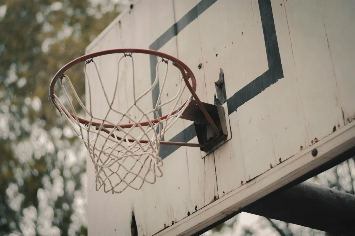 Basketball Court Maintenance Worn Out Wood Indoor Stadium