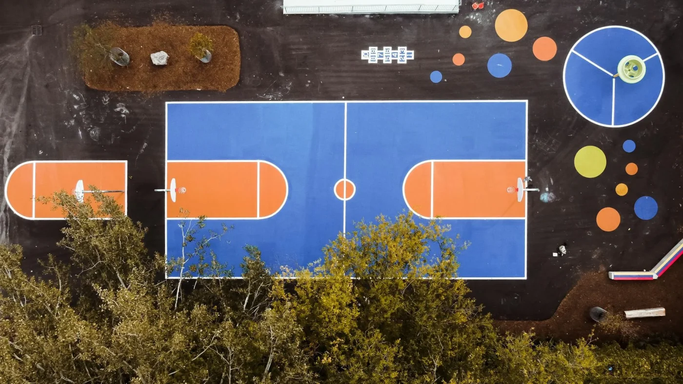 Kontraktor Lapangan Basket Profesional & Spesialis Lantai 2026 5 Basketball Court Markings Stadium Floor Sports Facility