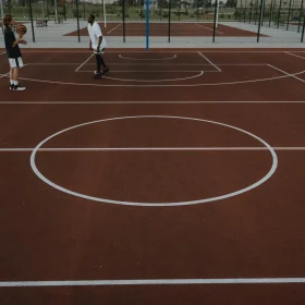 Kontraktor Lapangan Basket Parket Profesional 2026 10 Basketball Court Measuring Tape Blueprint