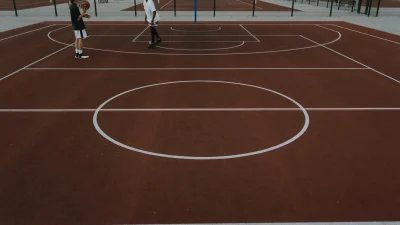 Basketball Court Measuring Tape Blueprint