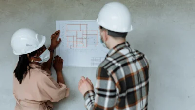 Blueprints Construction Site