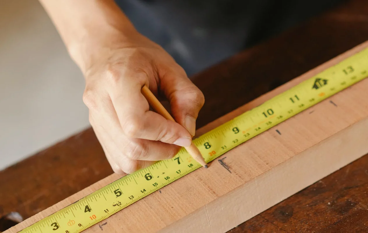 Carpenter Working Measuring Tool