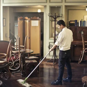 Jasa Pasang Lantai Kayu Ruang Tamu Premium 2026 8 Cleaning Floor Maintenance Wood Polish
