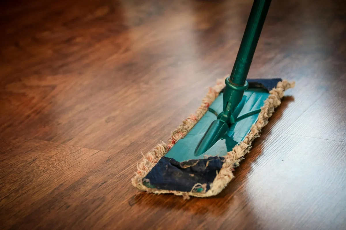 Cleaning Wood Floor Interior Home