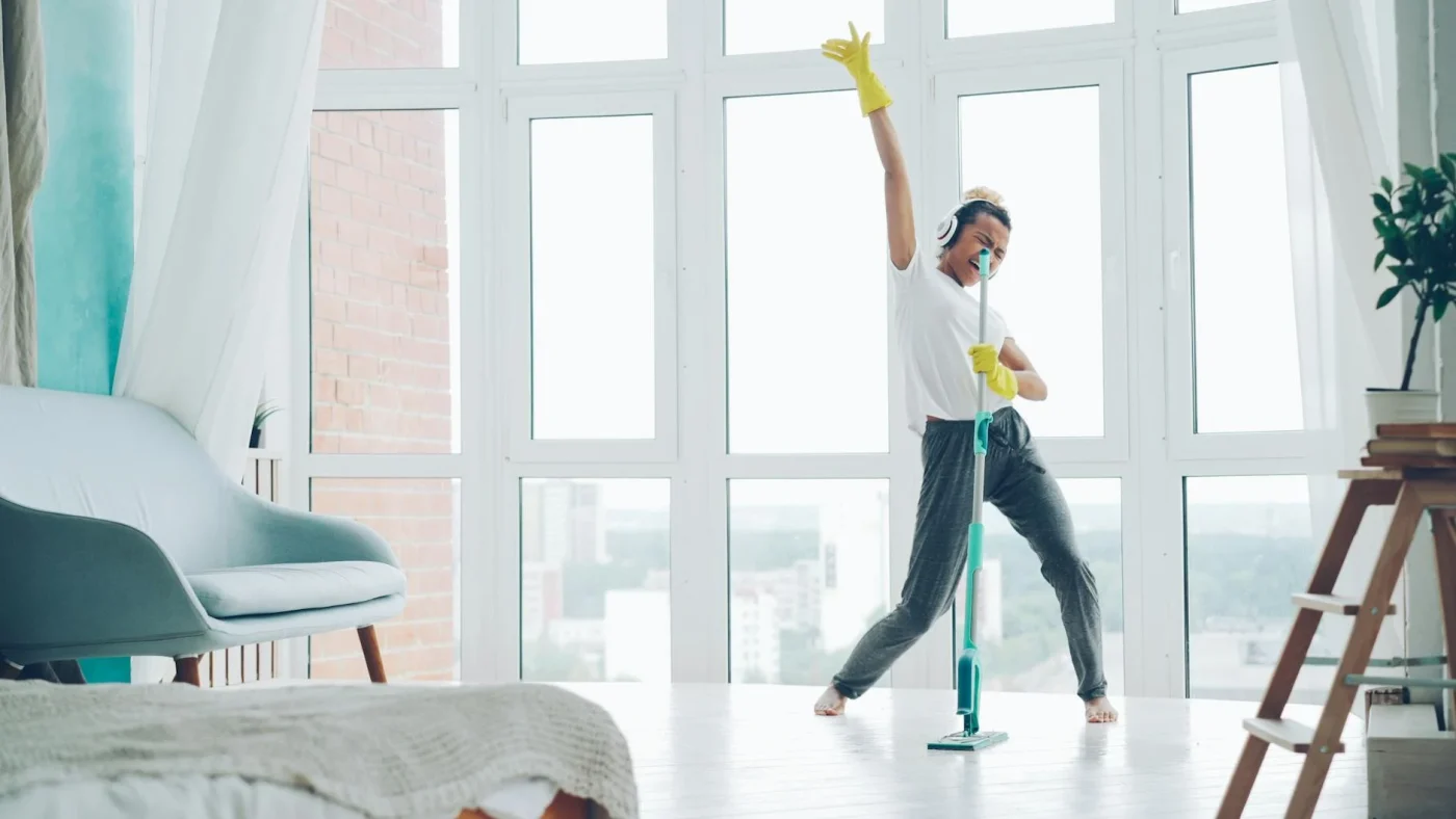 Cleaning Wooden Floor Mop And Bucket