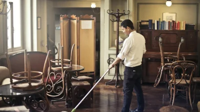 Cleaning Wooden Floor Mop And Bucket Floor Wax