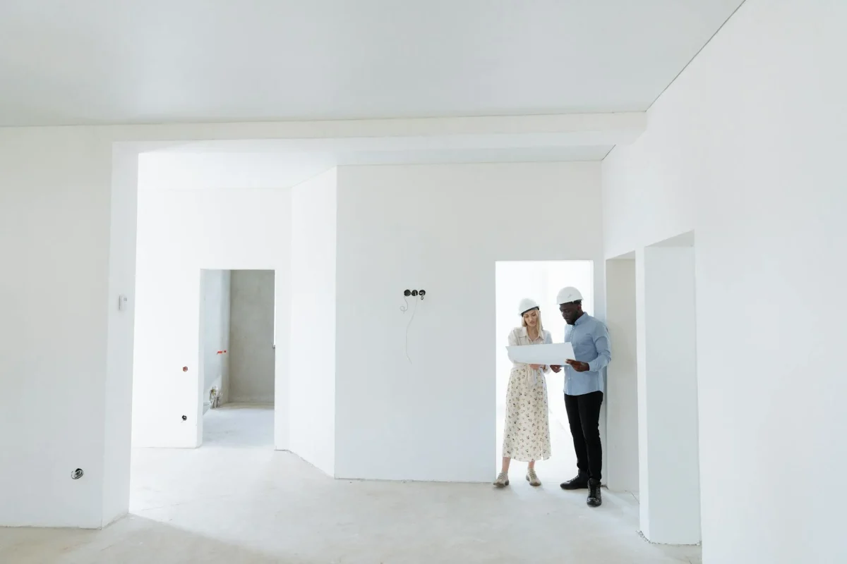 Toko Lantai Kayu Terdekat & Jasa Pasang Profesional 2026 4 Construction Site Floor Survey Architect Plan