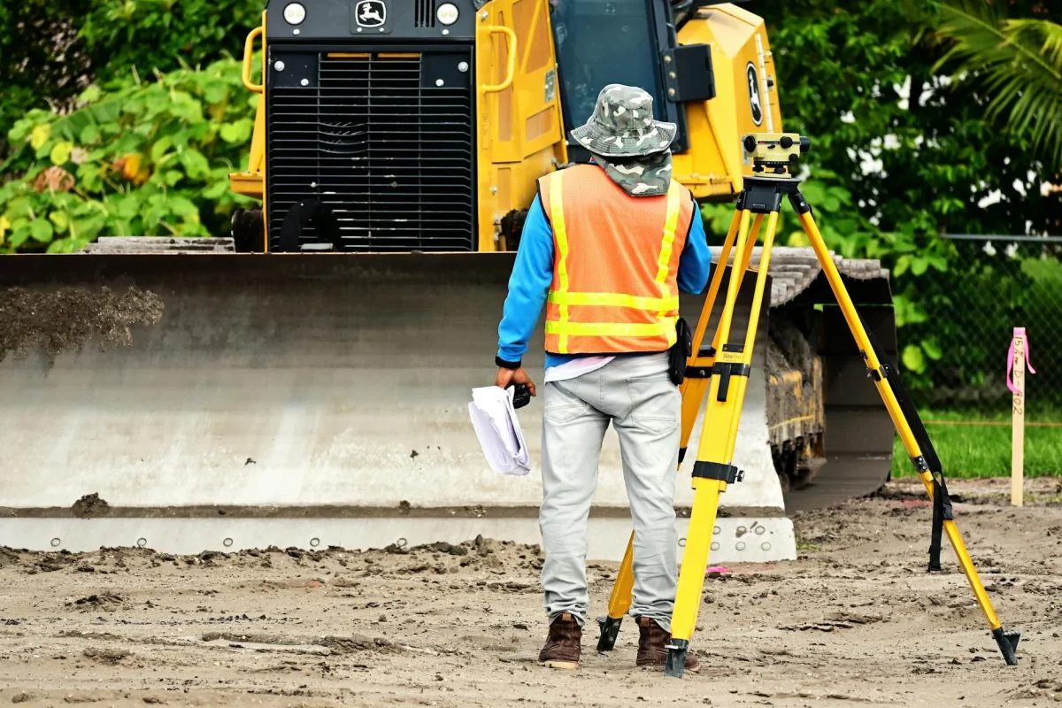 Construction Site Survey Moisture Meter Flooring Installation