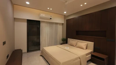 Cozy Bedroom Wooden Interior