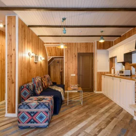 Cozy Living Room Wooden Interior