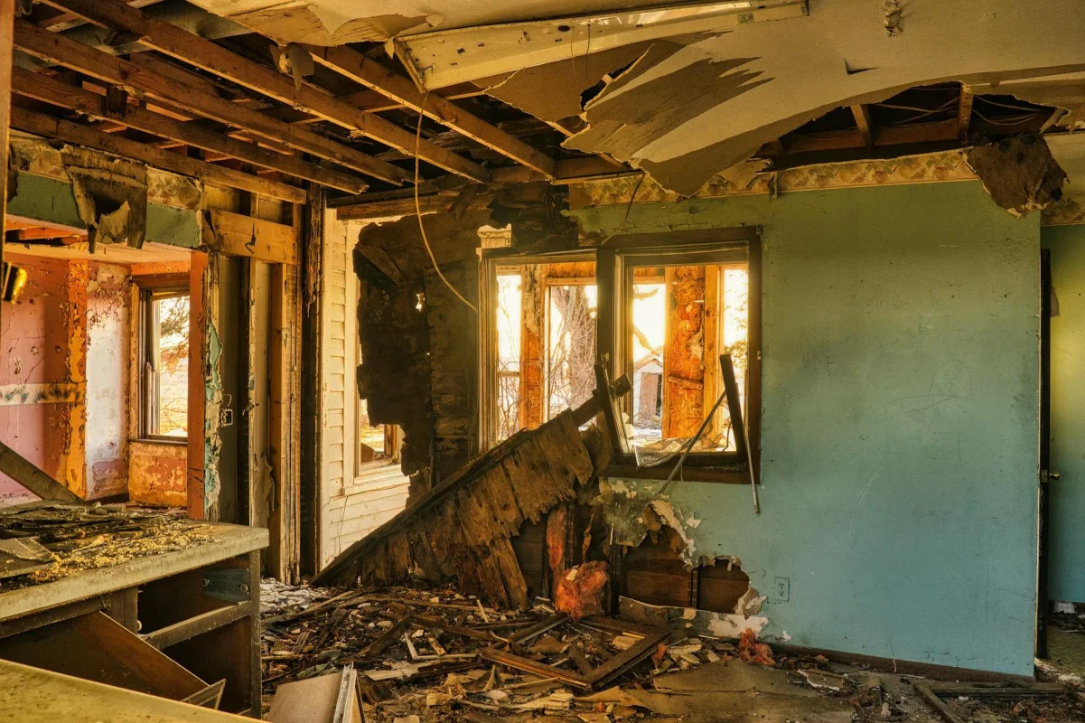Damaged Wood Floor Home Interior