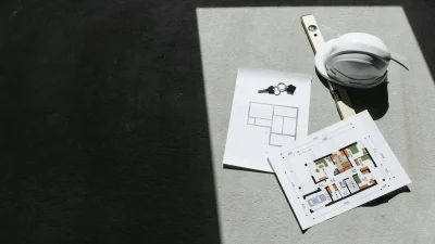 Floor Inspection Blueprint Construction Site