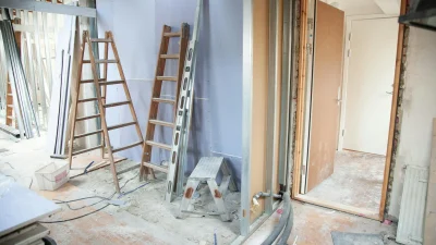 Floor Moisture Meter Construction Site