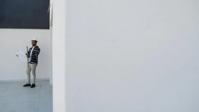Floor Sanding Construction Worker