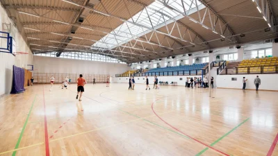 Indoor Basketball Court Hardwood Floor