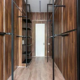 Light Oak Floor Dark Walnut Floor