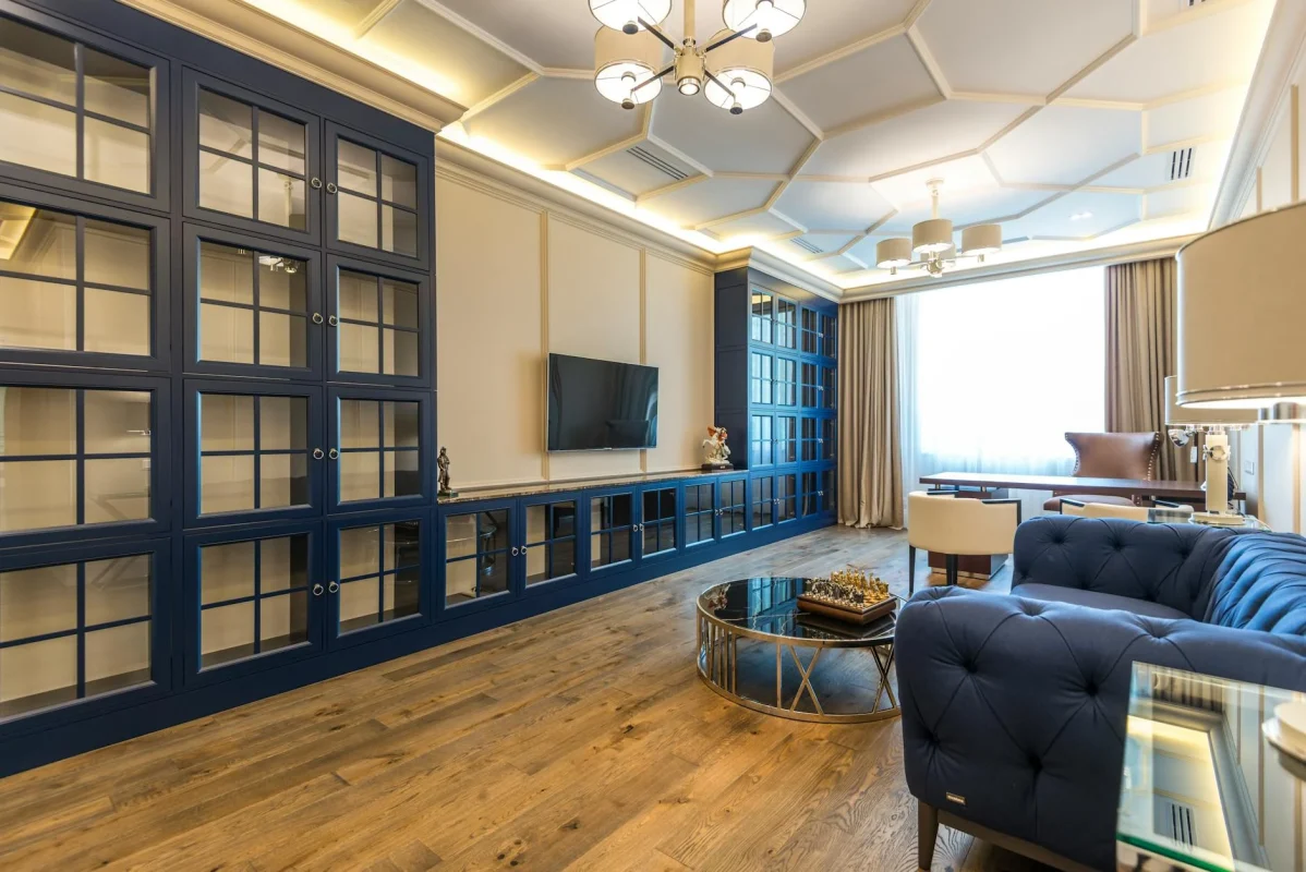 Supplier Lantai Parket Kayu untuk Apartemen 2026 2 Luxury Apartment Interior Wooden Floor Living Room