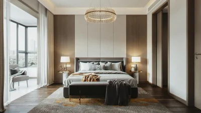 Luxury Home Wood Floor Bedroom