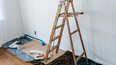 Masking Tape Floor Painting Process