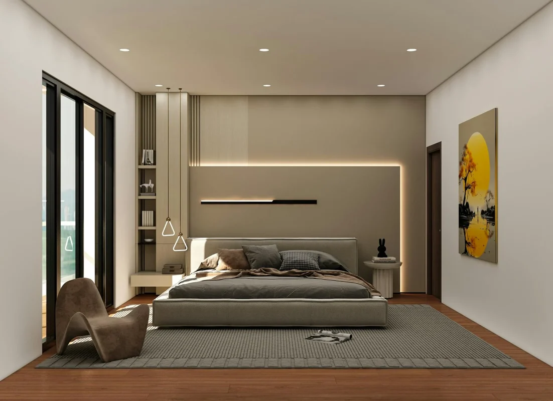 Modern Bedroom Luxury Flooring