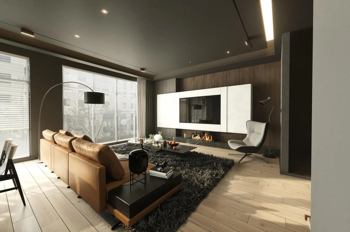 Modern Interior Living Room Floor